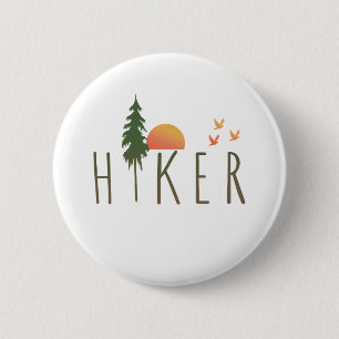 Badge Rond 5 Cm Randonneur