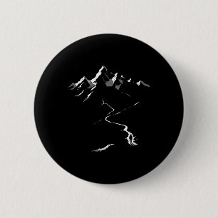 Badge Rond 5 Cm Randonneur minimaliste Escalade de montagne Simple