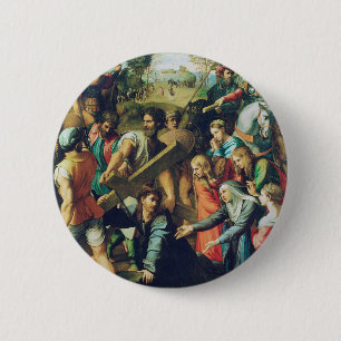 Badge Rond 5 Cm Raphael Spasimo Christ Tombe Sous La Croix Art