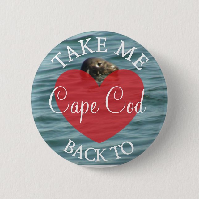 Badge Rond 5 Cm Rappelez-moi le bouton de Cape Cod (Devant)