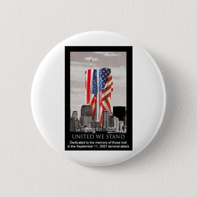 Badge Rond 5 Cm Rappelez-vous 9/11 (Devant)