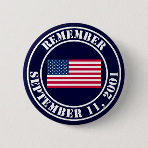 Badge Rond 5 Cm Rappelez-vous 9/11