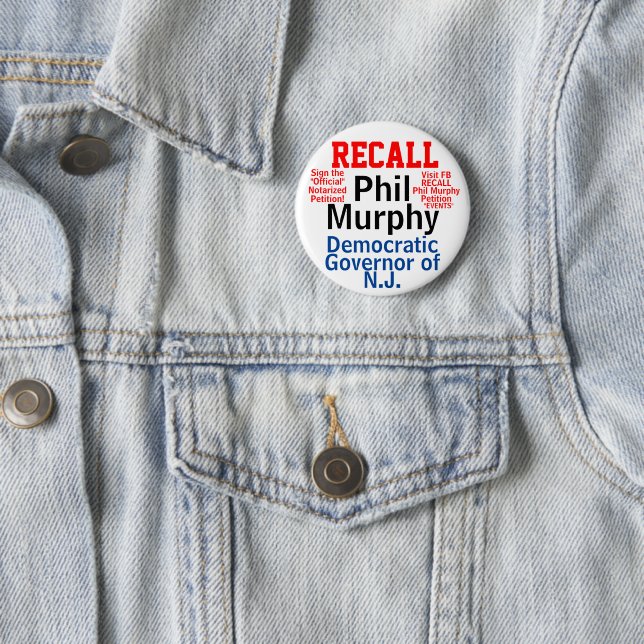 Badge Rond 5 Cm Rappelons-nous le Gouv. Murphy du NJ (Éditer pour  (En situation)