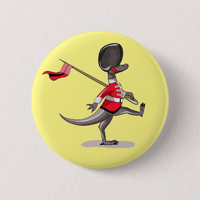 Badge Rond 5 Cm Raptor Habillé En Garde Britannique. (Devant)