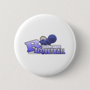 Badge Rond 5 Cm Raquetball mon sport !