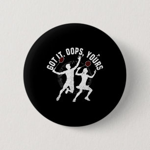Badge Rond 5 Cm Raquette de badminton a obtenu la navette joueur d