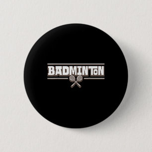Badge Rond 5 Cm Raquette de badminton - Joueur de badminton drôle 