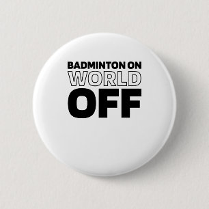 Badge Rond 5 Cm Raquette De Navette - Raquette De Cour Badminton S