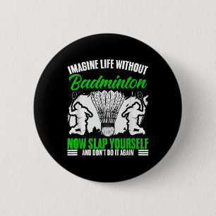 Badge Rond 5 Cm Raquette de sport de loisirs de badminton