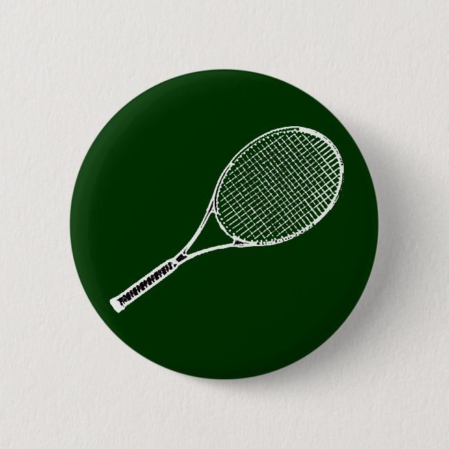 Badge Rond 5 Cm raquette de tennis (Devant)
