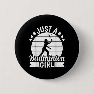 Badge Rond 5 Cm Raquette Volant de badminton - Juste Un Badminto