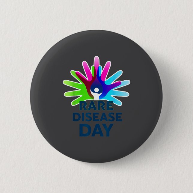 Badge Rond 5 Cm Rare Disease Awareness Shirt - Rare Disease Day 20 (Devant)
