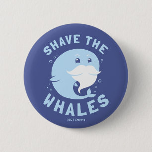 Badge Rond 5 Cm Raser Les Baleines