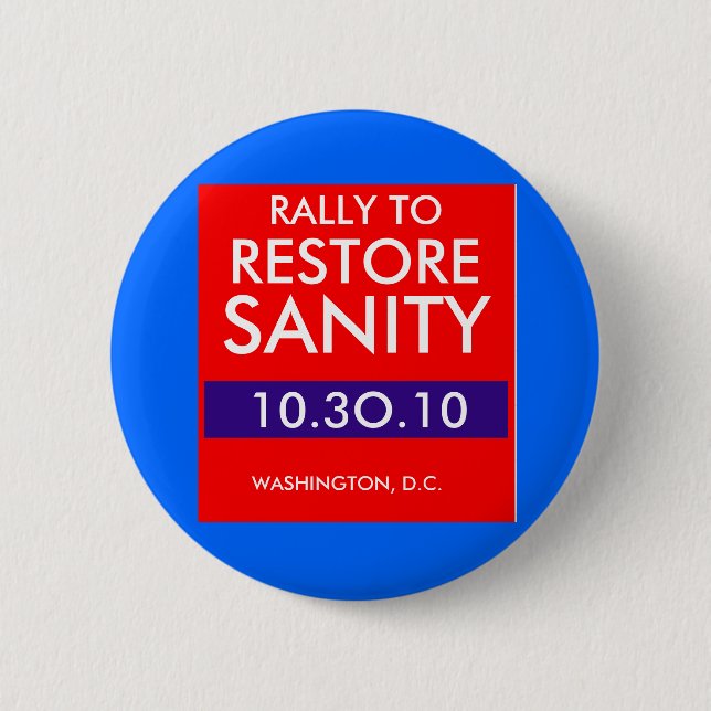 BADGE ROND 5 CM RASSEMBLEMENT POUR RECONSTITUER LA SANTÉ D'ESPRIT (Devant)
