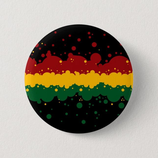 Badge Rond 5 Cm Rasta par Picona™ (Devant)