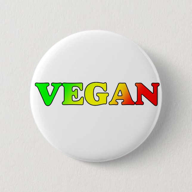 Badge Rond 5 Cm Rasta végétalien (Devant)