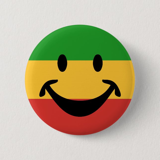 Badge Rond 5 Cm RASTAFARI FLAG COULEURS vos idées (Devant)