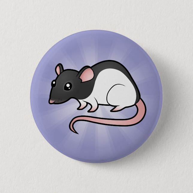 Badge Rond 5 Cm Rat de bande dessinée (Devant)