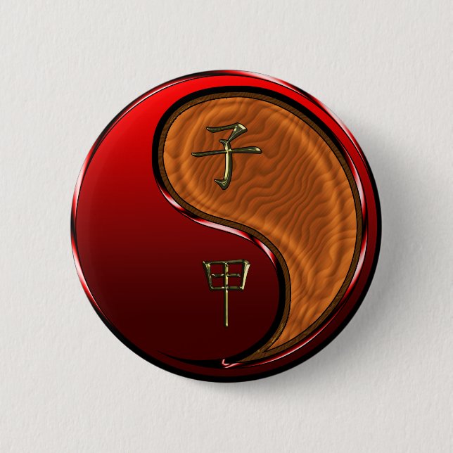 Badge Rond 5 Cm Rat de bois (Devant)