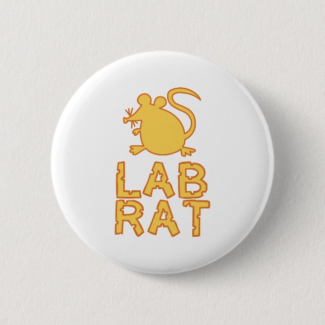 Badge Rond 5 Cm Rat de laboratoire de fromage (Devant)