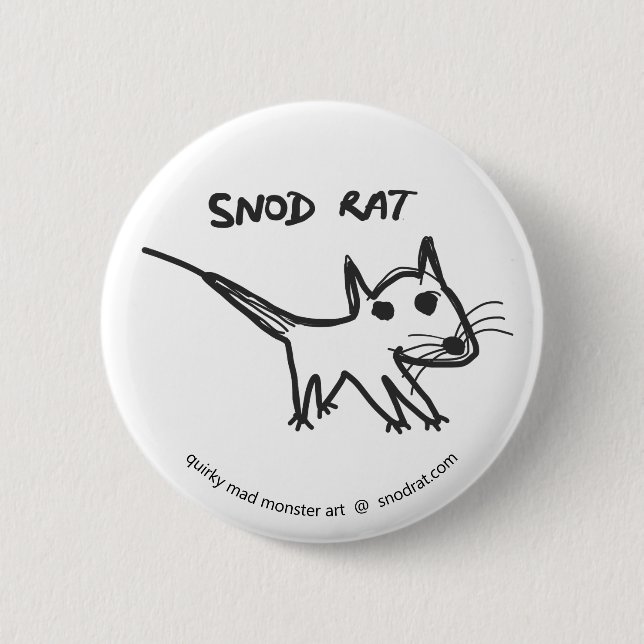 Badge Rond 5 Cm Rat de Snod (Devant)