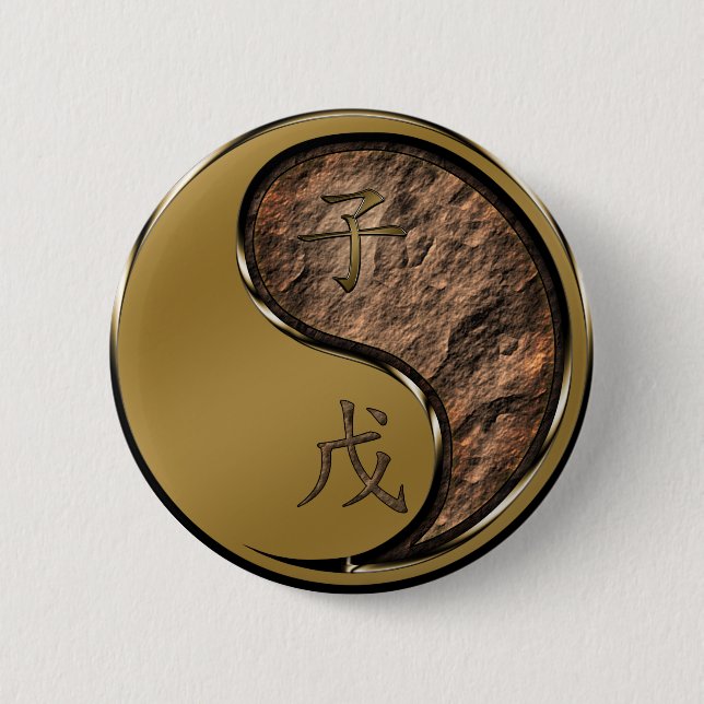 Badge Rond 5 Cm Rat de terre (Devant)