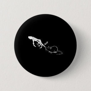 Badge Rond 5 Cm Rat Scary Squelette Main Botte Halloween Éffrayant