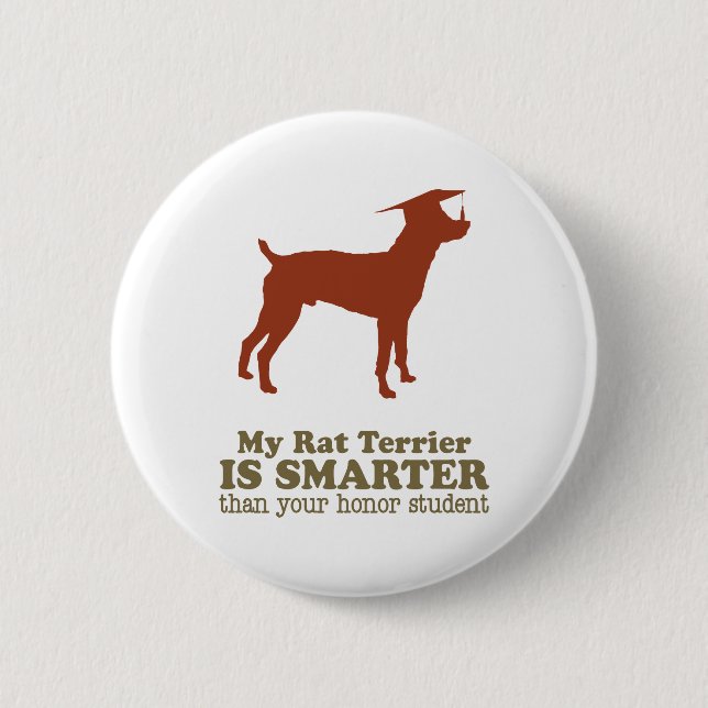 Badge Rond 5 Cm Rat terrier (Devant)