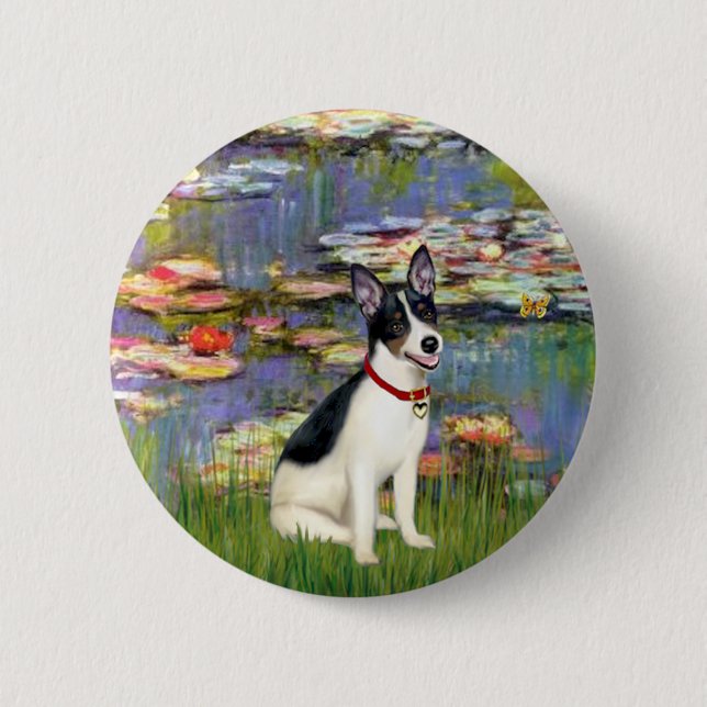 Badge Rond 5 Cm Rat Terrier - Lys 2 (Devant)