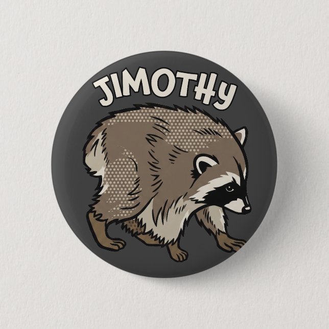 Badge Rond 5 Cm Raton Jimothy de style comic animal (Devant)