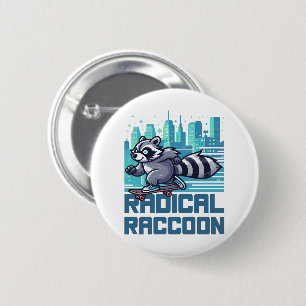 Badge Rond 5 Cm Raton Radical Urbain Skateboardeur