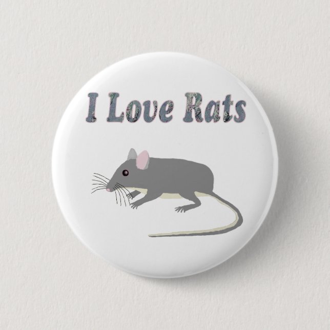 Badge Rond 5 Cm Rats (Devant)