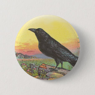 Badge Rond 5 Cm Raven