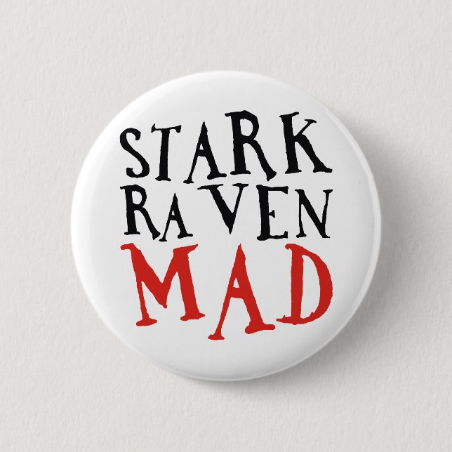 Badge Rond 5 Cm Raven rigide fou (Devant)