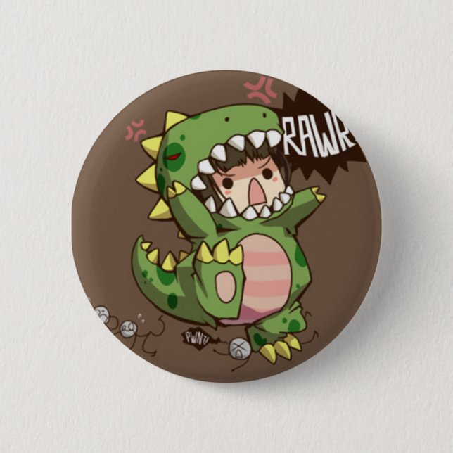 Badge Rond 5 Cm rawr ! ! ! (Devant)