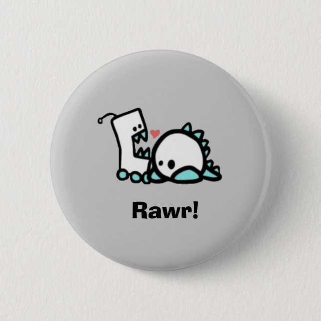 Badge Rond 5 Cm Rawr ! (Devant)