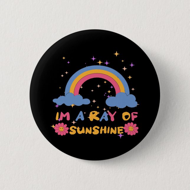 Badge Rond 5 Cm Rayon de soleil (Devant)
