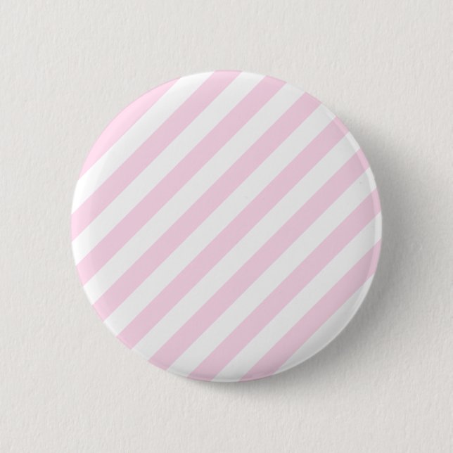 Badge Rond 5 Cm Rayures blanches et rose-clair (Devant)