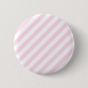 Badge Rond 5 Cm Rayures blanches et rose-clair