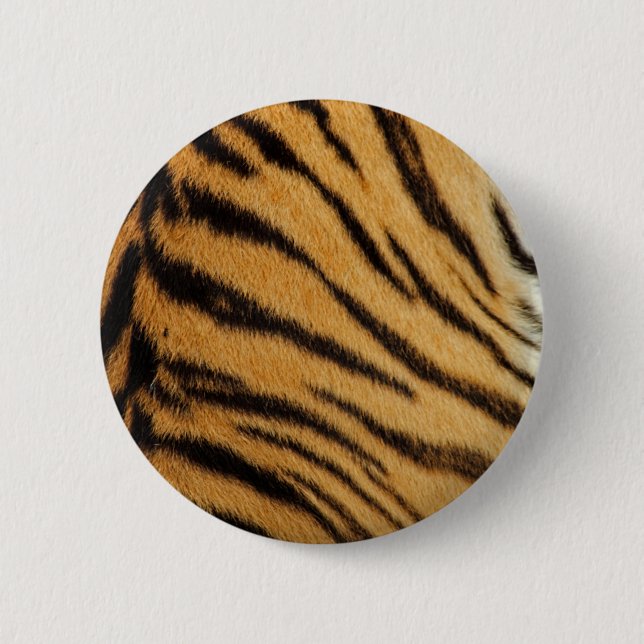 Badge Rond 5 Cm Rayures de fourrure de tigre (Devant)