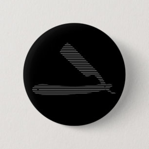 Badge Rond 5 Cm rayures de rasoir