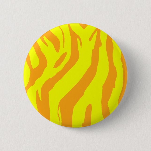 Badge Rond 5 Cm Rayures jaunes (Devant)
