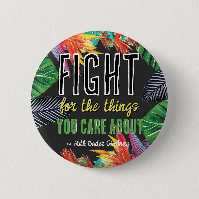 Badge Rond 5 Cm RBG Ruth Bader Ginsburg cite les féministes libéra (Devant)