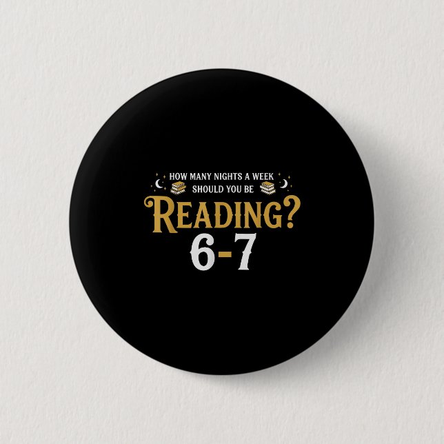 Badge Rond 5 Cm Reading 67 Meme Teacher School Librarian Englieach (Devant)