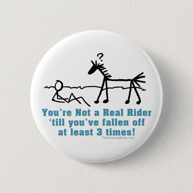 Badge Rond 5 Cm Real Rider (Devant)