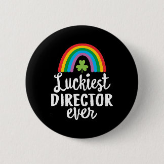 Badge Rond 5 Cm Réalisateur le plus chanceux Saint Patrick Shamroc