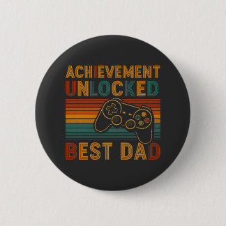 Badge Rond 5 Cm Réalisation déverrouillée meilleur papa