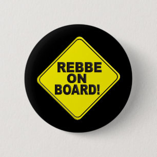 Badge Rond 5 Cm Rebbe on Board
