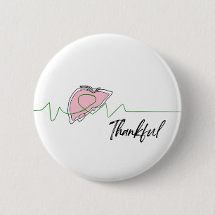 Badge Rond 5 Cm Receveur d'une greffe du foie, cadeau de récupérat