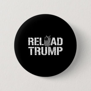 Badge Rond 5 Cm Recharger Trump Vétéran Pour Trump